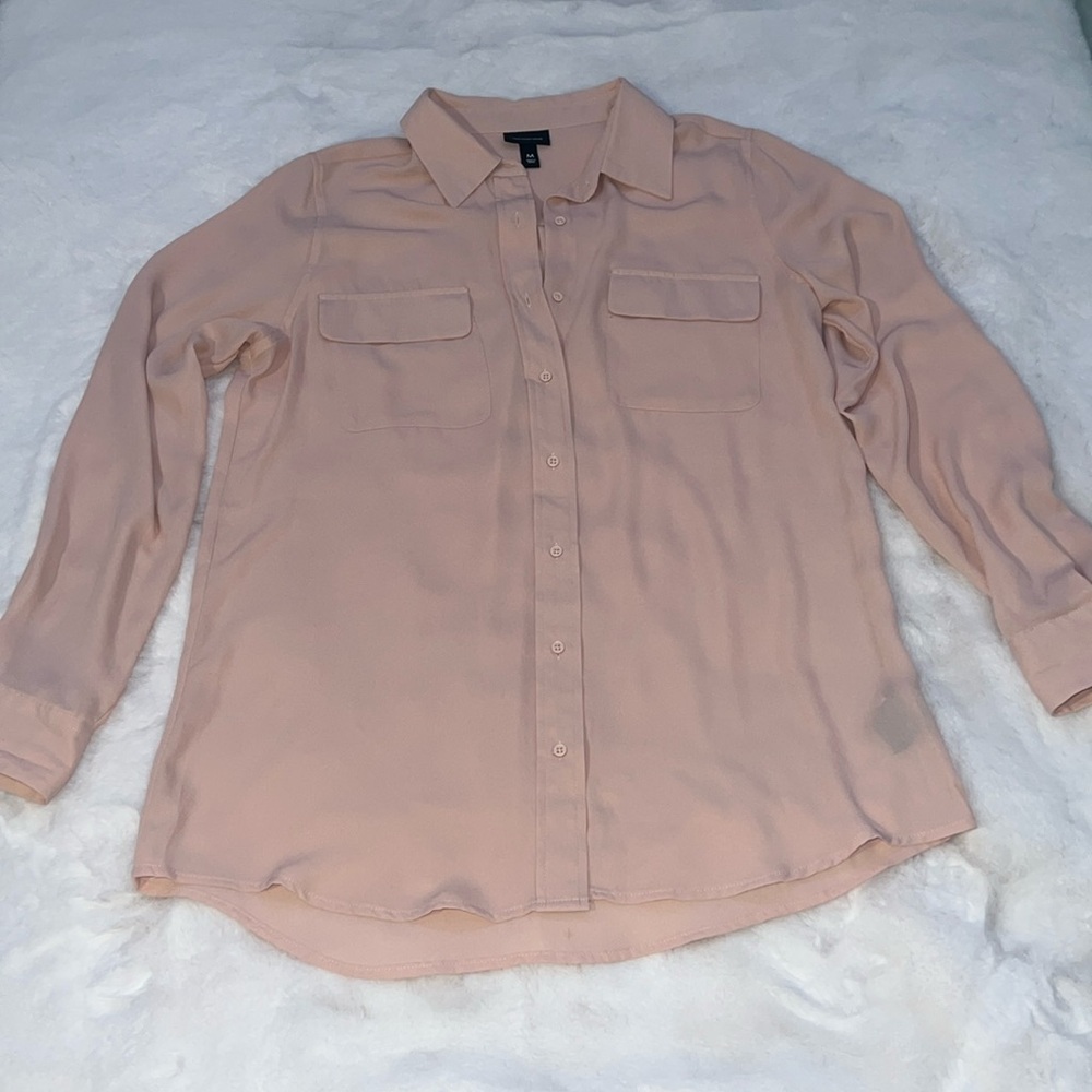 Who What Wear Dusty pink blouse